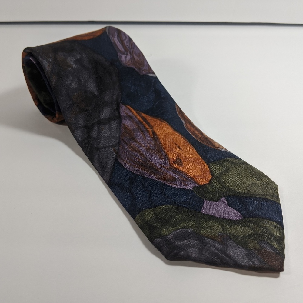 Roffe New York Forest Green, Gold & Blue Tie